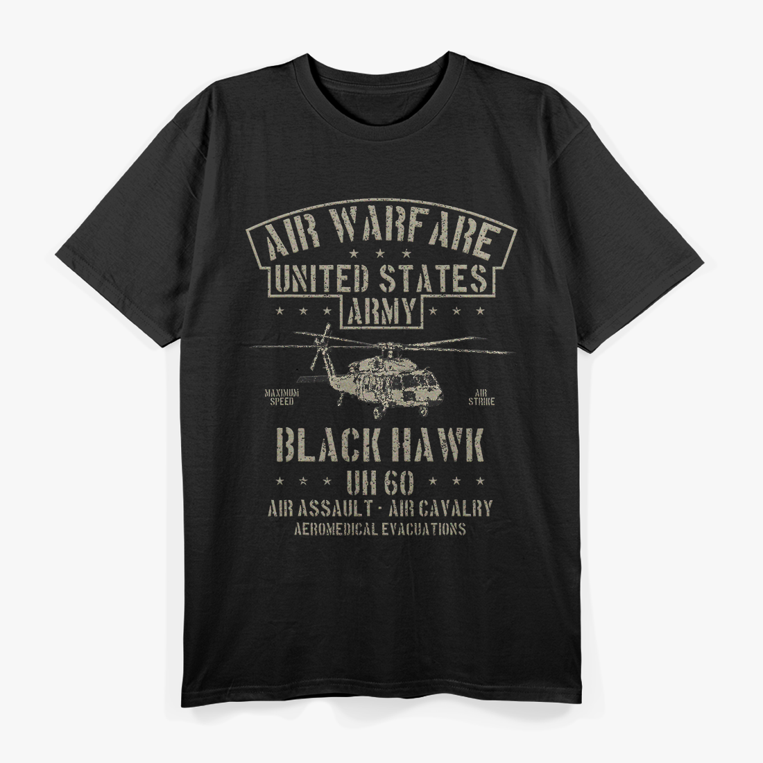 Air Warfare US Army Black Hawk Air Assault Air Cavalry T-Shirt