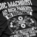 CNC Operator Hard Work CNC Machinist T-Shirt