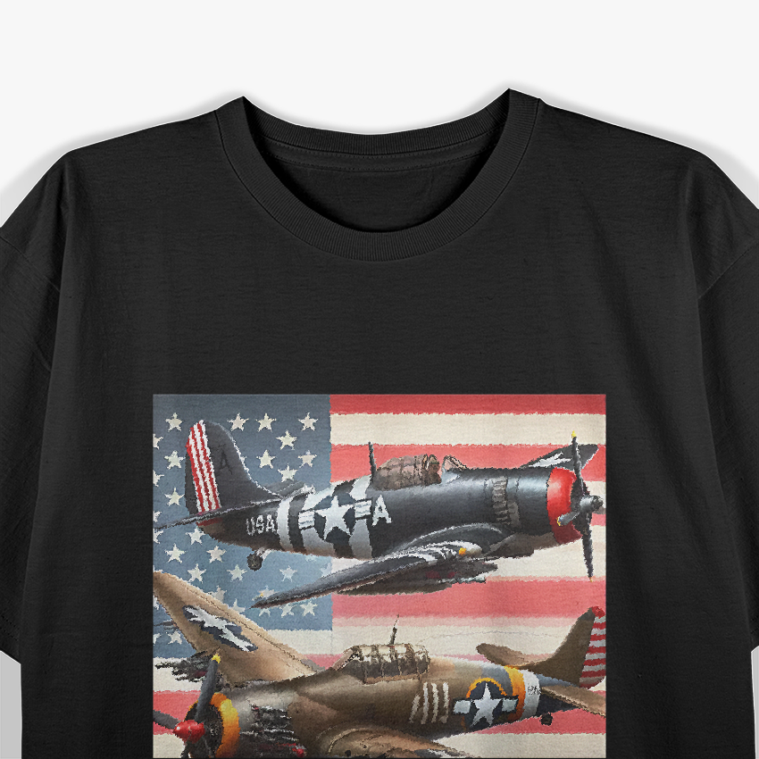 Airplanes American US T-Shirt