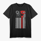 Machinist Flag Tools CNC Machine Operator Machining T-Shirt