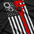 Machinist Flag Tools CNC Machine Operator Machining T-Shirt