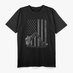 Patriotic Construction Worker Excavator Operator Digger Cool T-Shirt