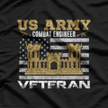 US Army, US Army Combat Engineer Veteran T-Shirt