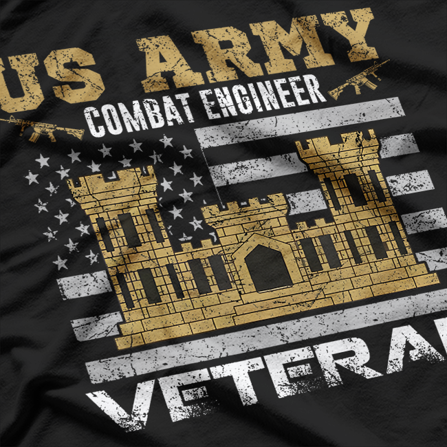 US Army, US Army Combat Engineer Veteran T-Shirt