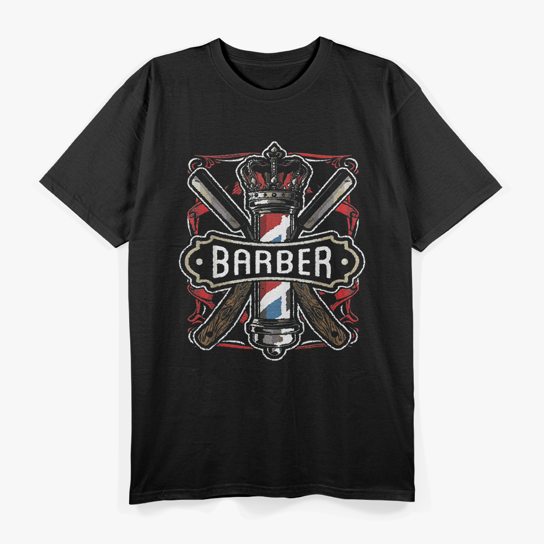 Vintage Barber Pole, Barber Gift T-Shirt