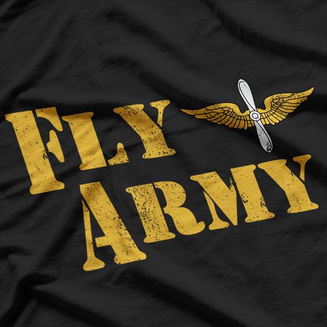 Vintage Fly Army Military T-Shirt