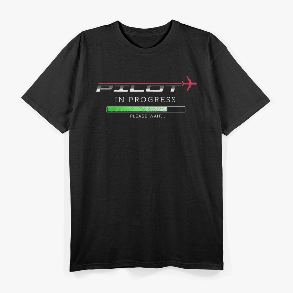 Pilot In Progress Funny Pilot Aviation Airplane T-Shirt