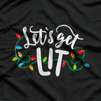 Lets Get Lit Christmas Colorful T-Shirt