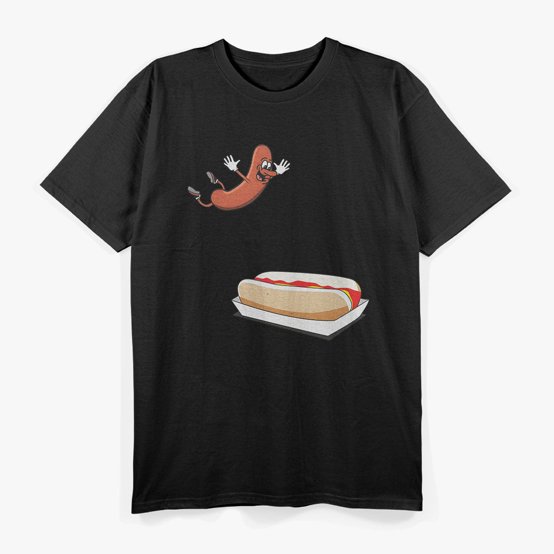 Hot Dog Jumping into a Bun T-Shirt