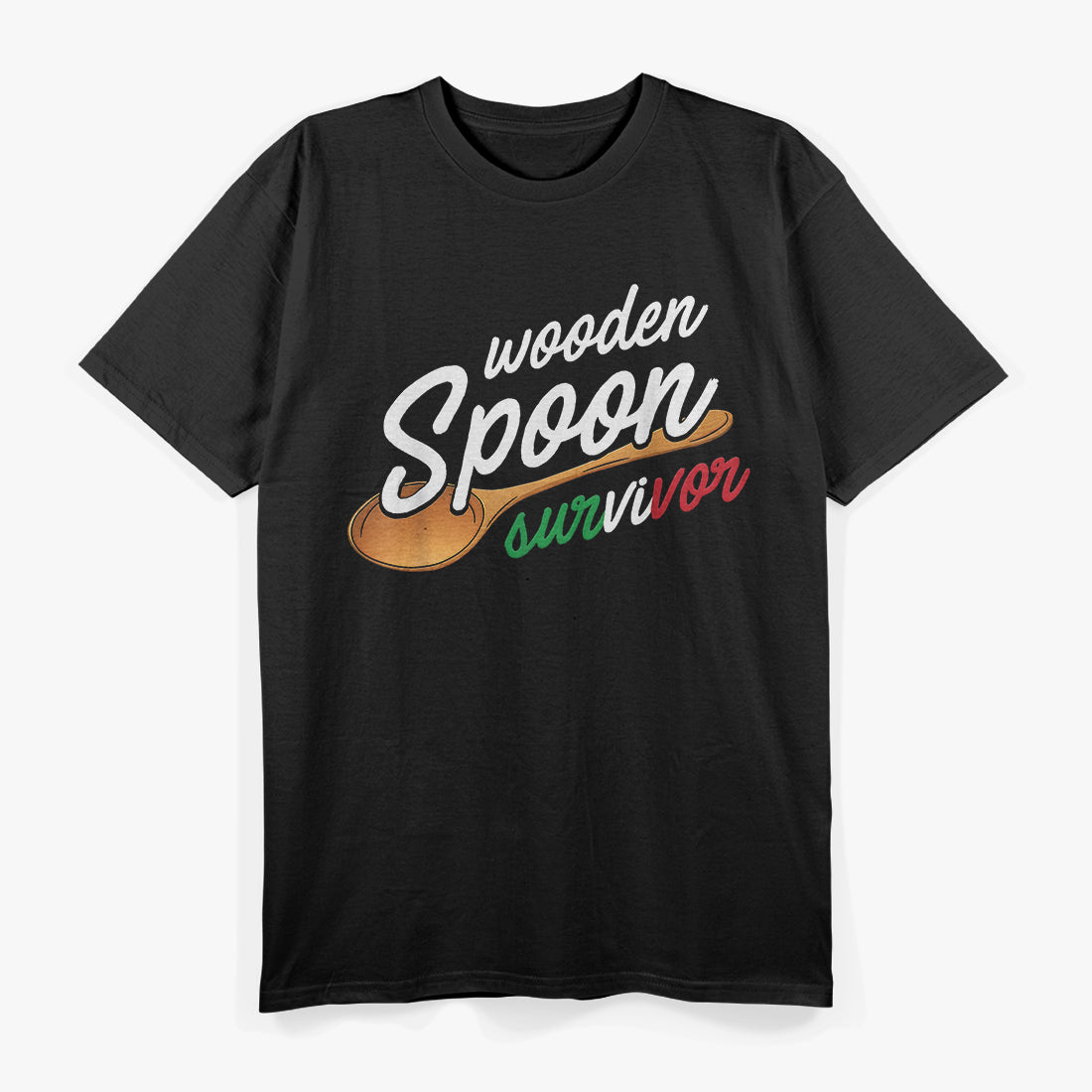 Wooden Spoon Italian, Wooden Spoon Survivor Saying Funny T-Shirt