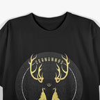 Cernunnos Celtic Pagan Horned Stag Forest God with Pentagram T-Shirt