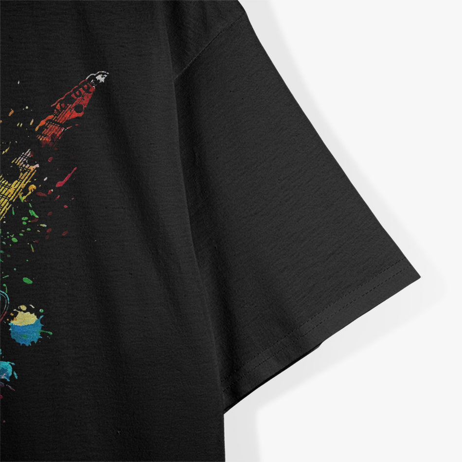 Electric Guitar Multicolor Paint Splash Essential T-Shirt