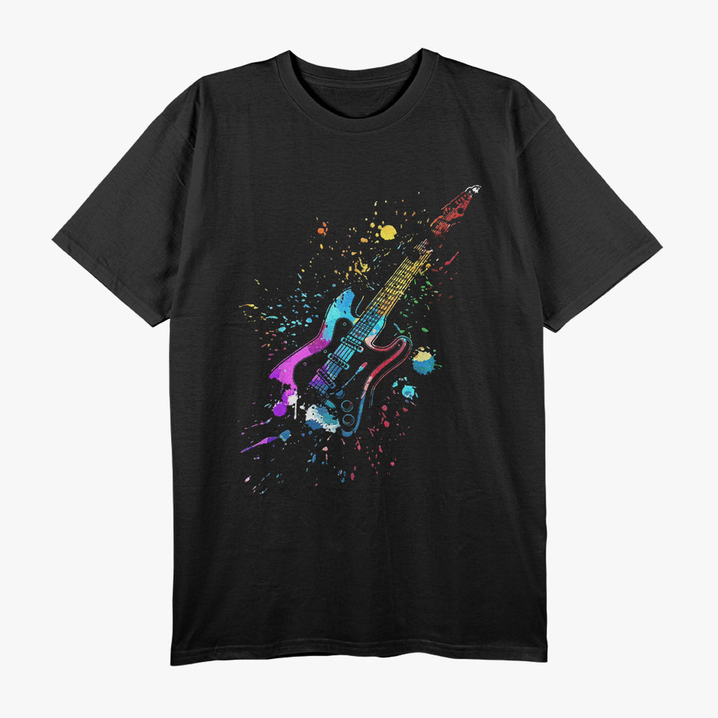 Electric Guitar Multicolor Paint Splash Essential T-Shirt