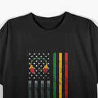 One Love USA American Flag Rasta Reggae Reggae Music Note T-Shirt
