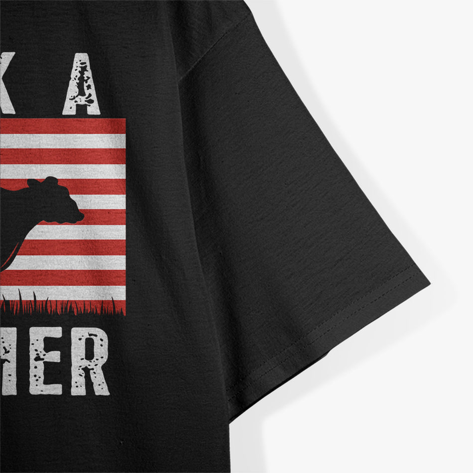 Thank A Farmer, US Farmer, US Flag T-Shirt