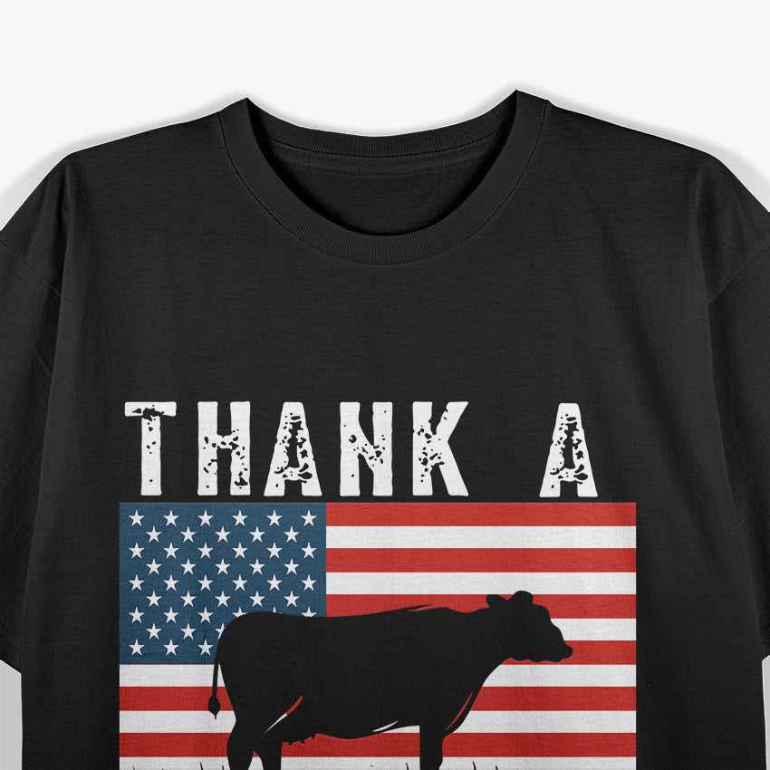 Thank A Farmer, US Farmer, US Flag T-Shirt