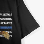 Support The Paws That Enforce The Laws Blue Line K9 Police T-Shirt