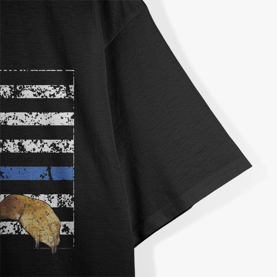 Support The Paws That Enforce The Laws Blue Line K9 Police T-Shirt