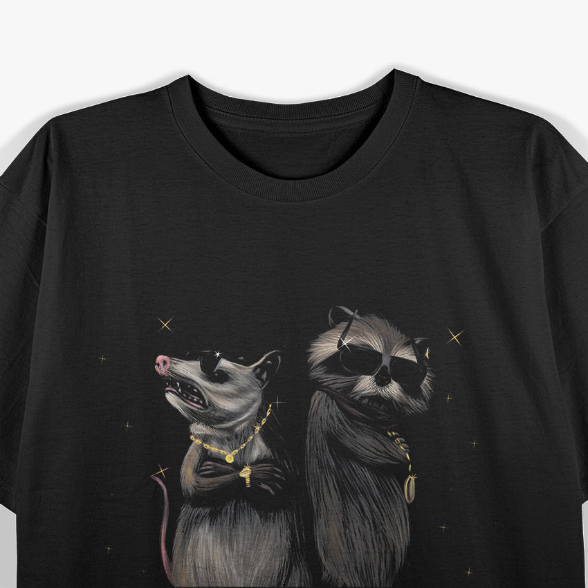 Garbage Gang Animals Oposum And Raccoon T-Shirt