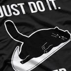 Just Do It Later Black Cat T-Shirt