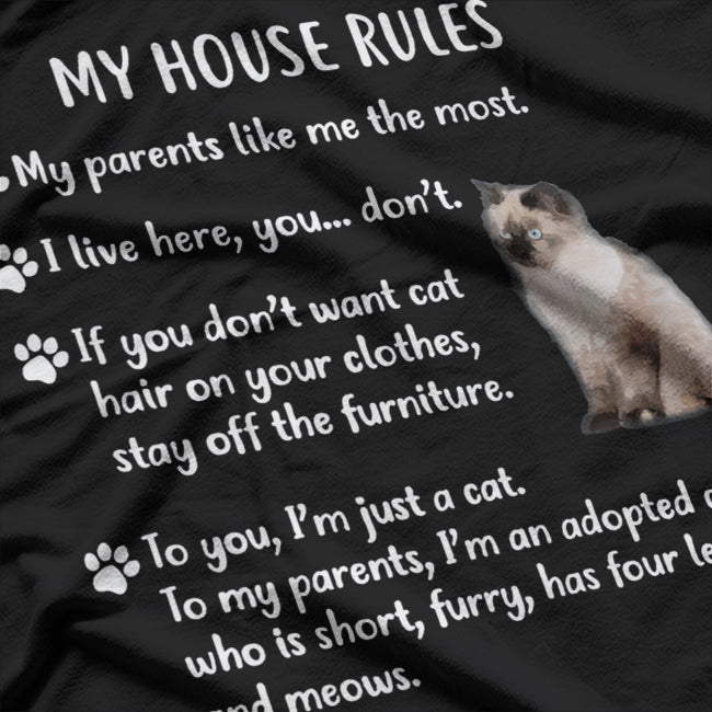 My House Rules Ragdoll, Ragdoll Cat Cute T-Shirt