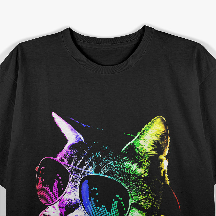 Rainbow Music Cat Lovely For Cat Lovers T-Shirt