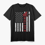 USA Flag Welder Welding, Vintage Metal Worker Cool T-Shirt