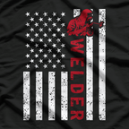USA Flag Welder Welding, Vintage Metal Worker Cool T-Shirt