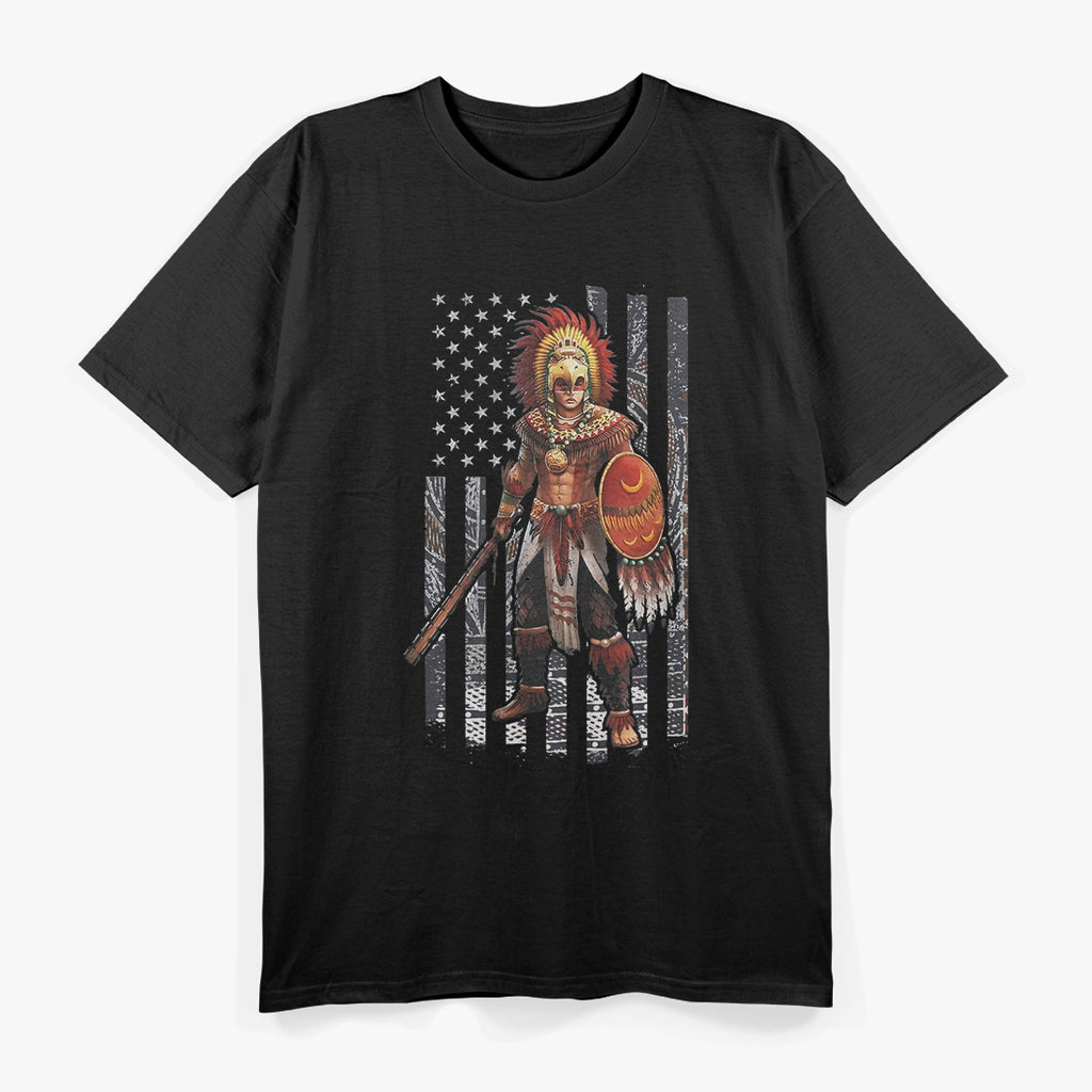 Aztec Jaguar Warrior Symbol of Strength and Native Mexican Heritage T-Shirt