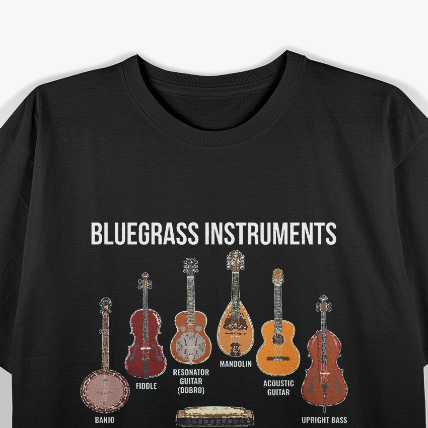 Banjo Bluegrass Vintage Design for Music Fans and Banjo Players T-Shirt