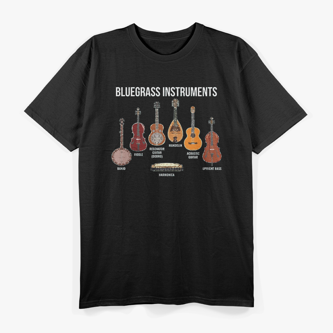 Banjo Bluegrass Vintage Design for Music Fans and Banjo Players T-Shirt
