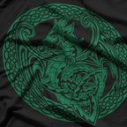 Dark Green Celtic Dragon Retro Mythical T-Shirt