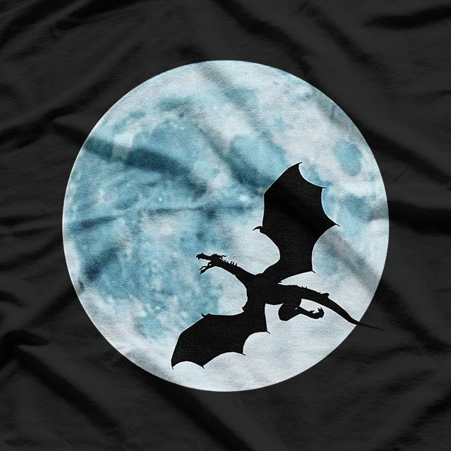 Dragon and Moon Mystical Power and Cool Aesthetic T-Shirt