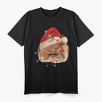 Xmas Persian Cat Christmas Lights Adorable Face Fluffy T-Shirt
