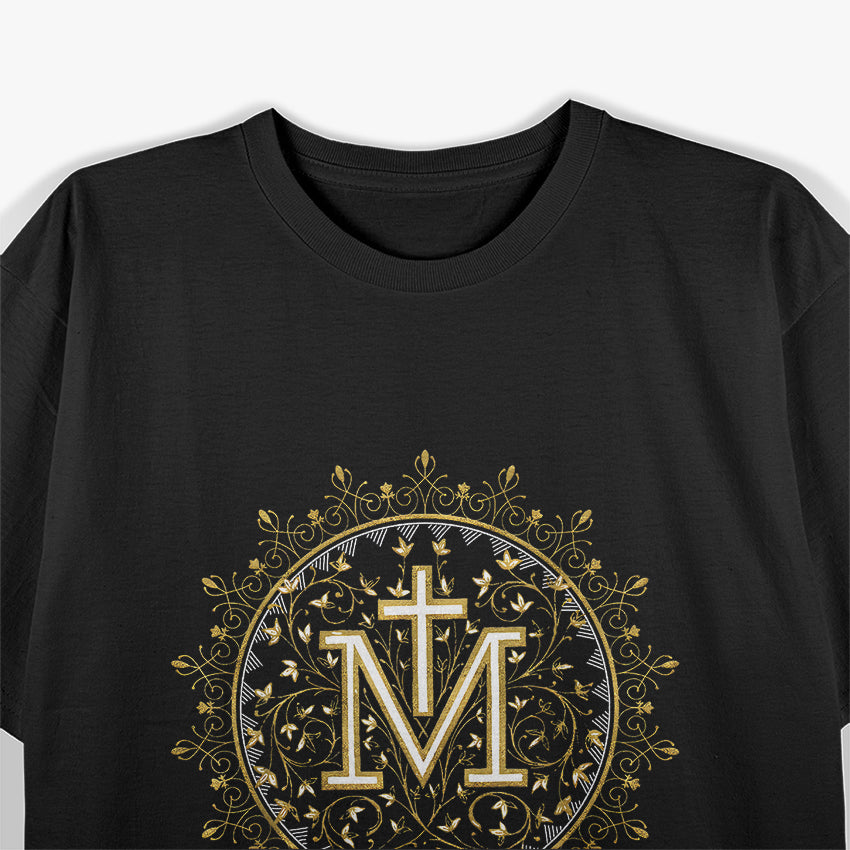 Hail Mary Catholic Our Lady Holy Blessed Maria T-Shirt
