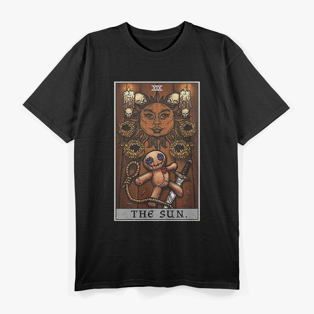 The Sun Tarot: Voodoo Doll Mysticism and Radiance T-Shirt