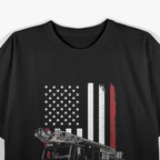 USA Fire Truck American Flag Retro T-Shirt