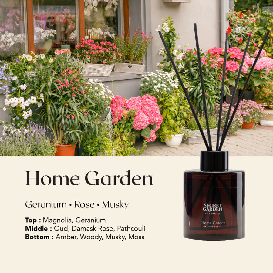 Secret Garden Home Garden Reed Diffuser 140ml – Aromatherapy Home Fragrance Diffuser