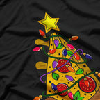Pizza Christmas Tree Lights Xmas T-Shirt