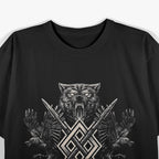 Viking Wolf & Raven Odin’s Huginn, Muninn, and Gungnir - Norse Mythology T-Shirt