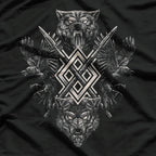 Viking Wolf & Raven Odin’s Huginn, Muninn, and Gungnir - Norse Mythology T-Shirt