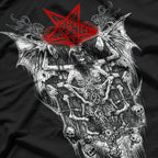 The Devil Baphomet, Satan, Lucifer, and Skull - Goth Horror T-Shirt
