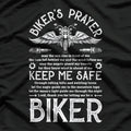 Biker's Prayer Vintage Motorcycle Biker Biking Motorcycling T-Shirt