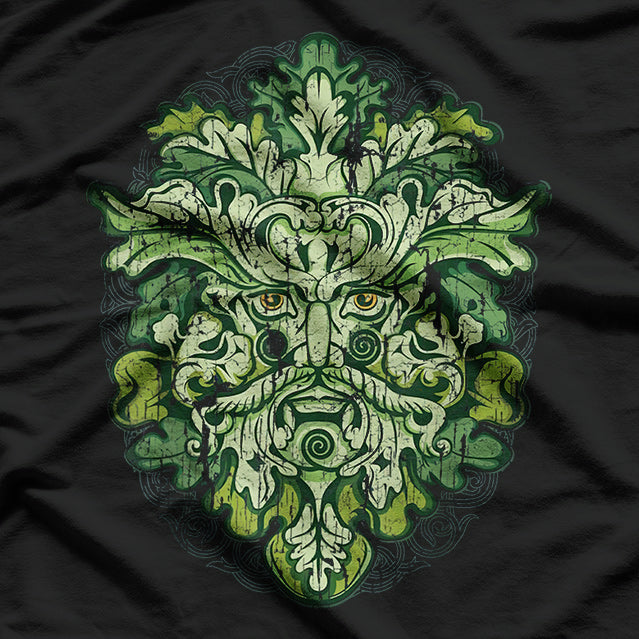 Celtic Green Man Pagan Symbolism and Irish Heritage T-Shirt