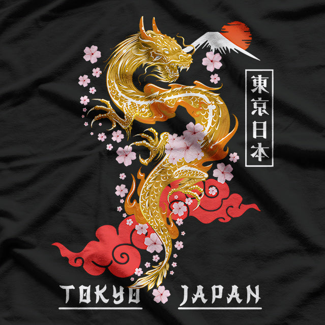 Japanese Dragon of Tokyo Mythical Power and Tradition T-Shirt