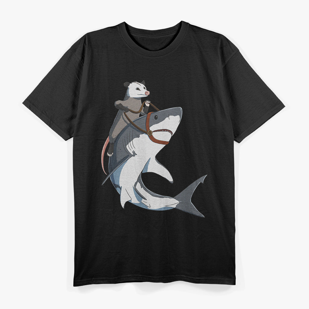 Opossum Riding Shark T-Shirt