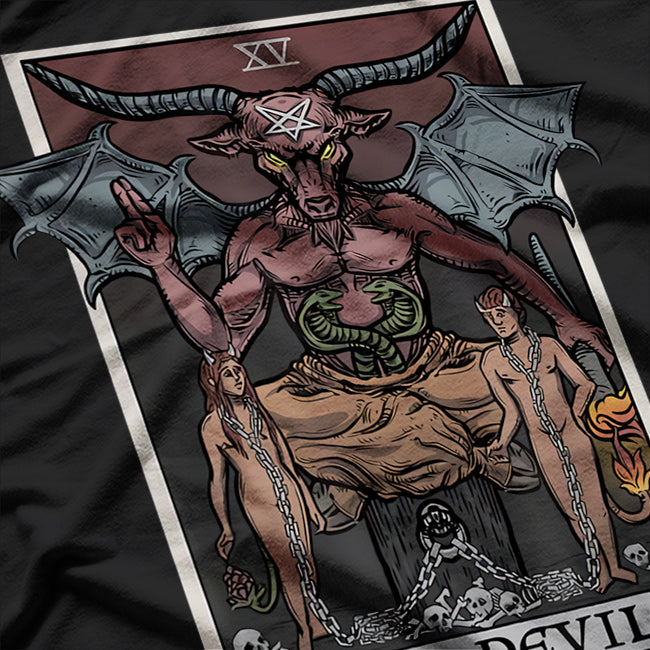 The Devil Tarot Card Embrace the Power of Temptation and Transformation T-Shirt