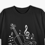 Violin and Musical Note Elegant Design for Music Lovers T-Shirt