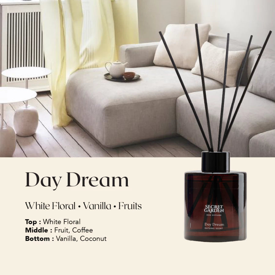 Secret Garden Day Dream Reed Diffuser 140ml – Aromatherapy Home Fragrance Diffuser