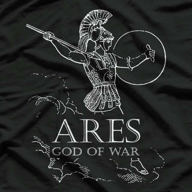 Ares: The Greek God of War - Power, Strength, and Battle T-Shirt